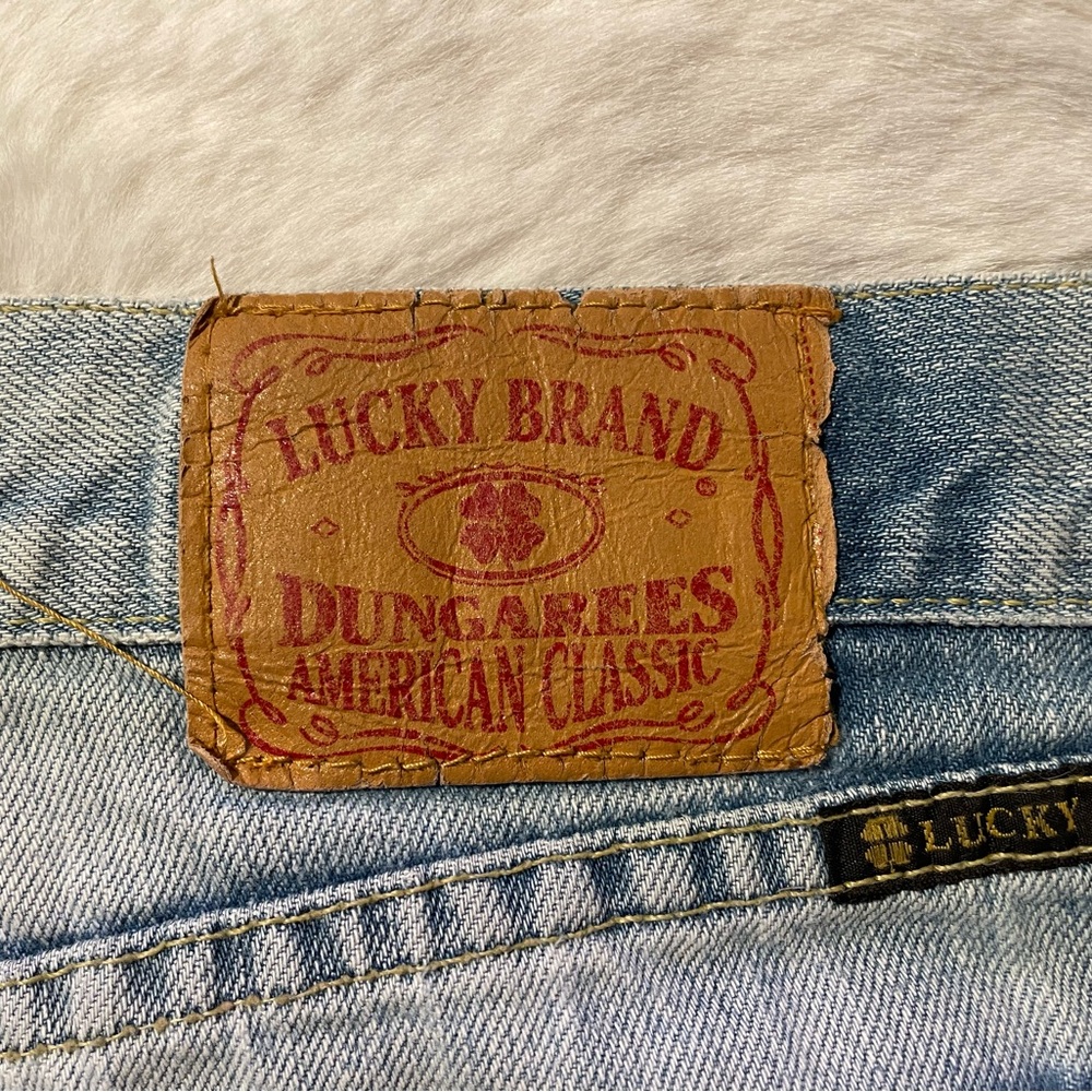 Vintage Lucky Brand Distressed Denim Mini Skirt - Picture 3 of 5